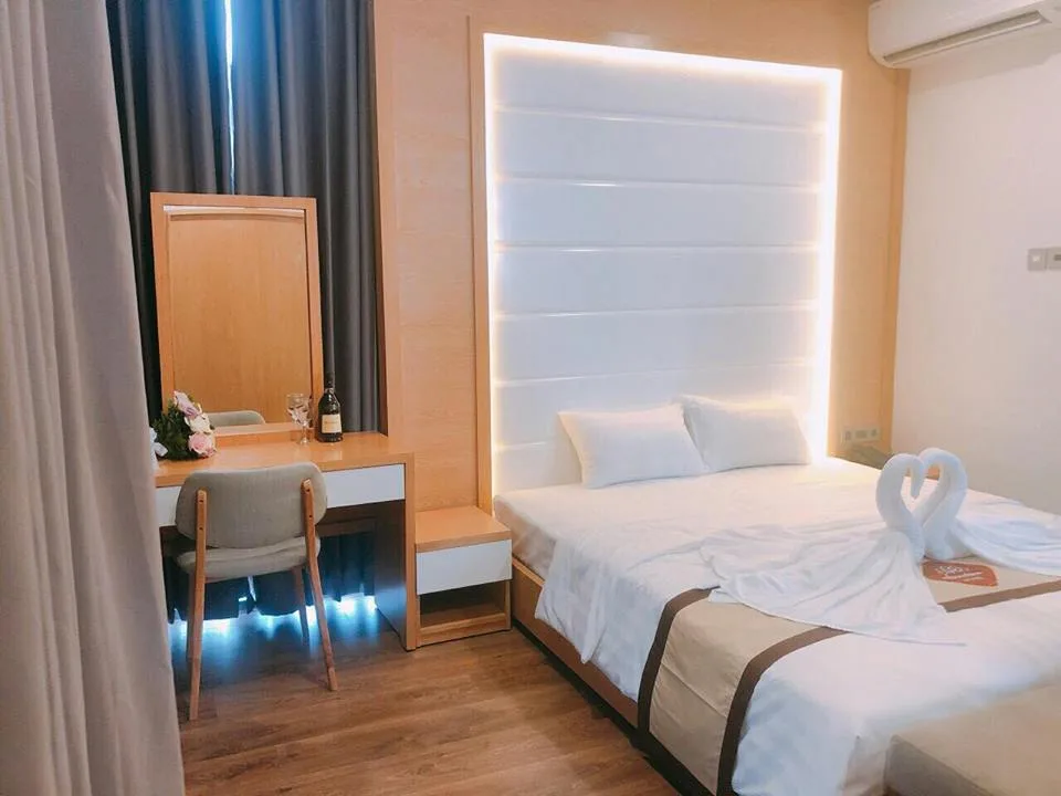 nội thất phòng khách sạn mini đẹp