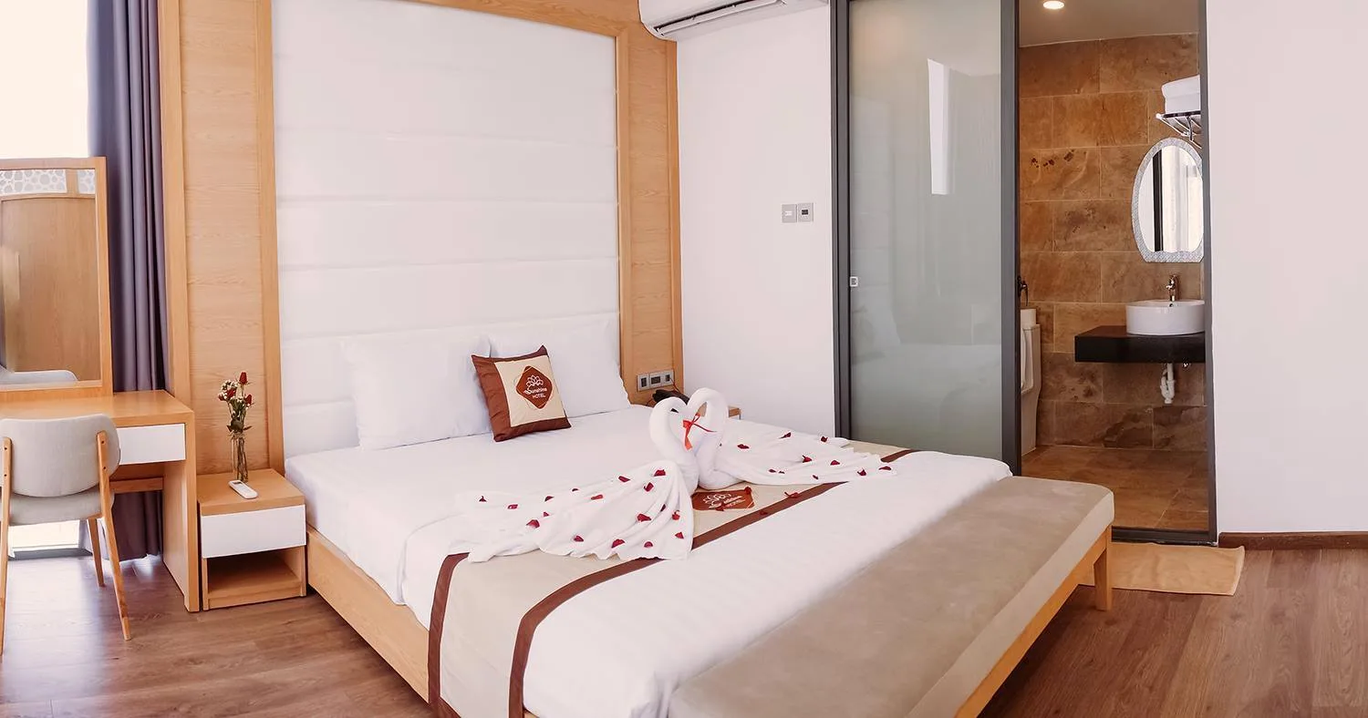 nội thất phòng khách sạn mini đẹp