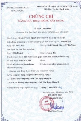 Chứng chỉ năng lực AFTA