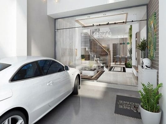 gara ô tô cho nhà ống