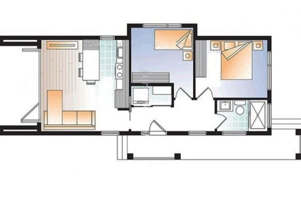 Bản vẽ thiết kế nhà ống 5x20m 1 tầng