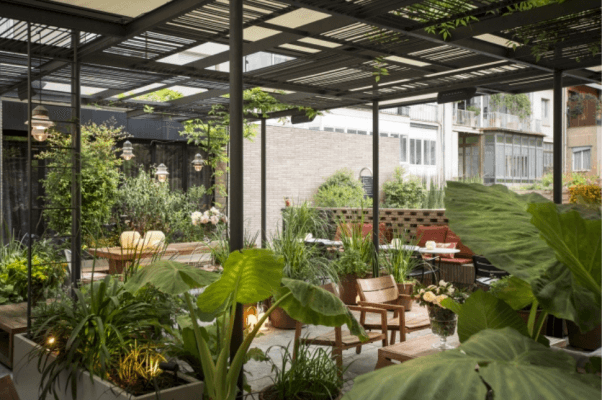 mở quán cafe sân vườn nhỏ