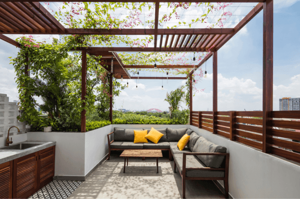 Thiết kế sân thượng nhà ống đẹp