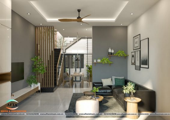 Mẫu thiết kế nhà ống 2 tầng 3 phòng ngủ 6