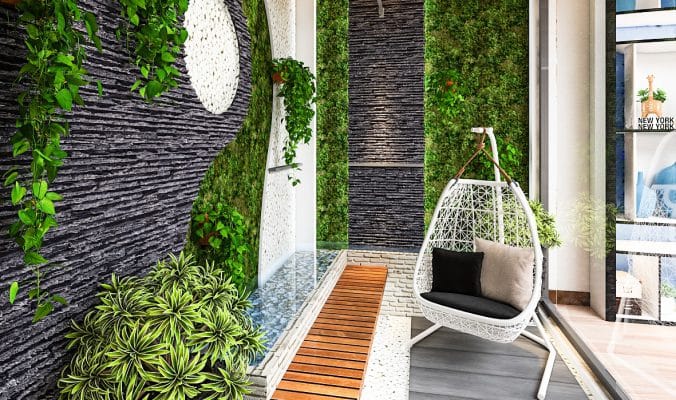 giếng trời sau nhà ống