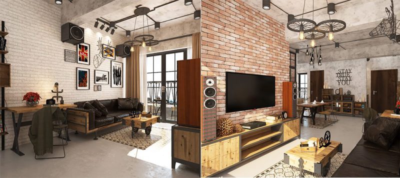 thiết kế nội thất công nghiệp