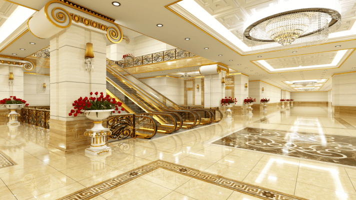 sảnh khách sạn tân cổ điển