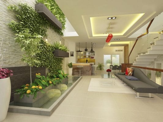 tiểu cảnh giếng trời trong nhà