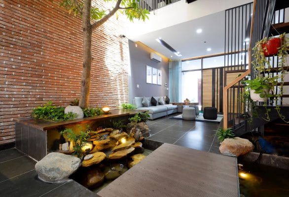 tiểu cảnh giếng trời trong nhà