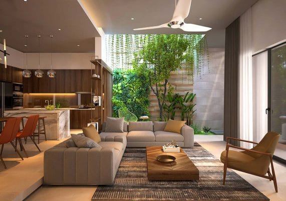 tiểu cảnh giếng trời trong nhà