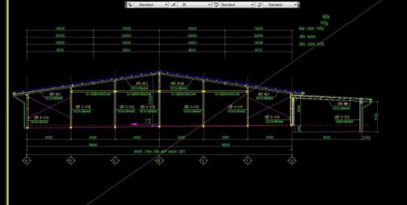 bản vẽ thiết kế nhà xưởng khung zamil