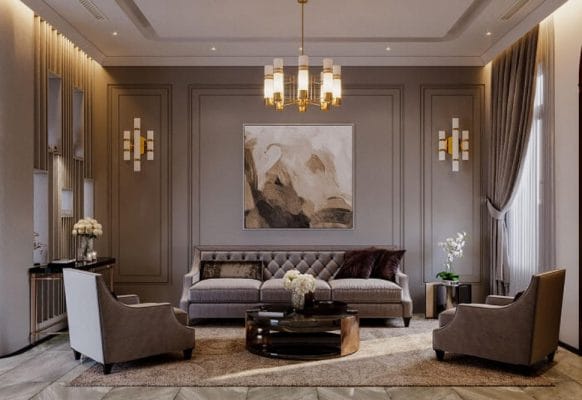 Thiết kế nội thất biệt thự song lập