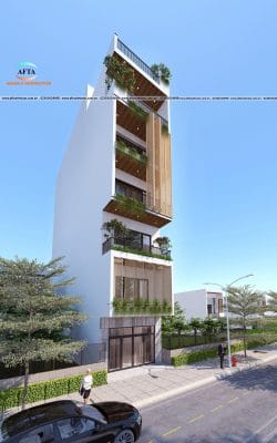 Phối cảnh nhà ở kết hợp kinh doanh