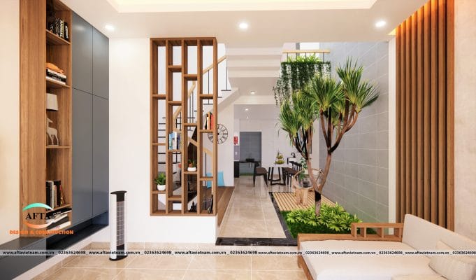 thiết kế phòng khách nhà anh Phùng