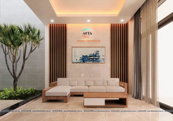 thiết kế phòng khách nhà anh Phùng