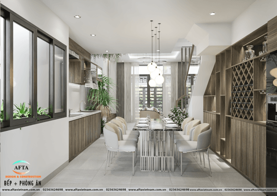 thiết kế phòng bếp nhà anh tú