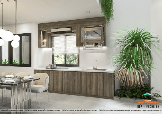 thiết kế phòng bếp nhà anh tú