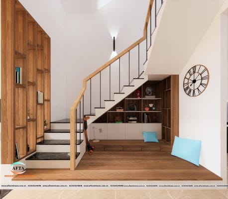 Thiết kế cầu thang nhà anh Phùng