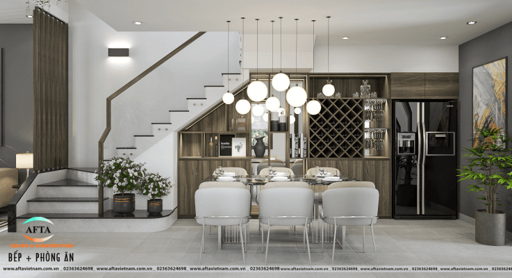 thiết kế phòng bếp nhà anh tú