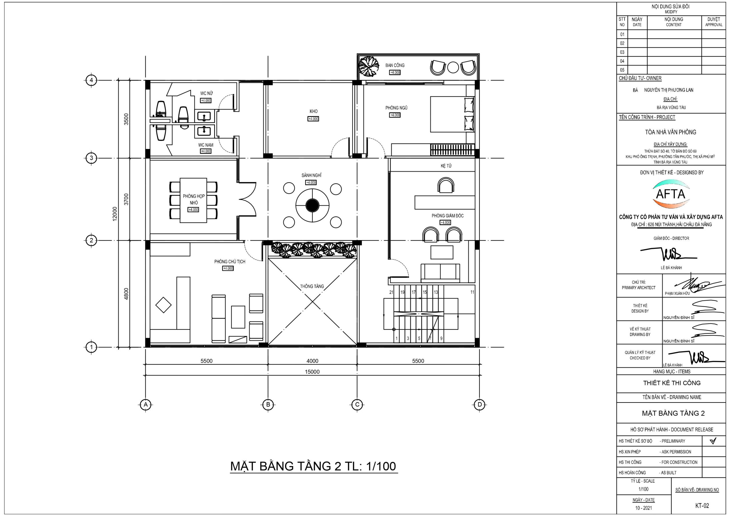 Mặt bằng văn phòng An Phát Đạt | Tầng 2