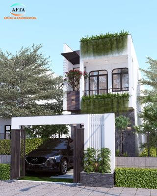 mẫu nhà 2 tầng mái thái đẹp hiện đại