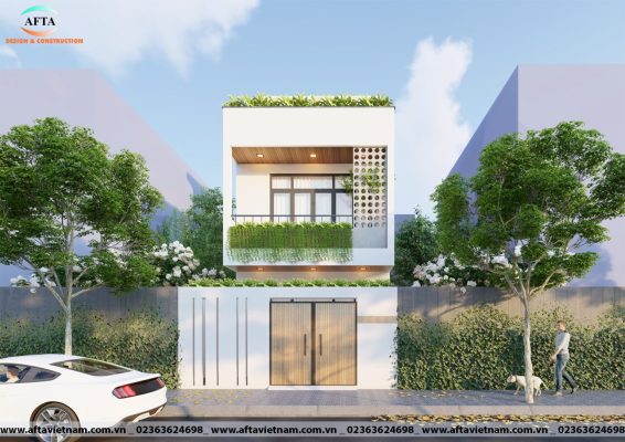mẫu nhà ống 2 tầng đẹp ở nông thôn