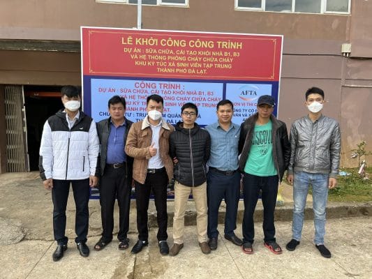 thi công kí túc xá