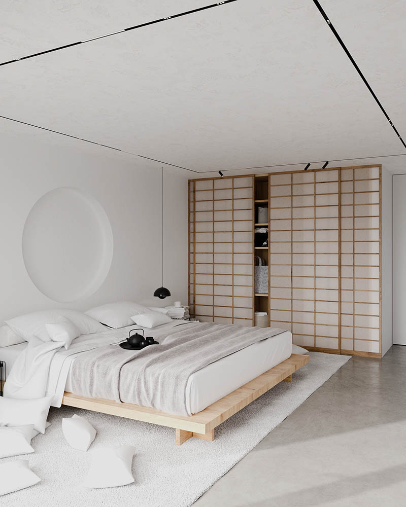 phòng ngủ phong cách thiết kế Nhật Bản