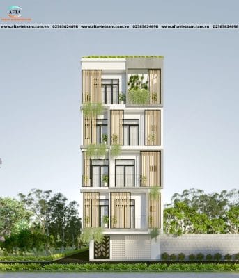 Mẫu căn hộ cho thuê 5 tầng 300m2