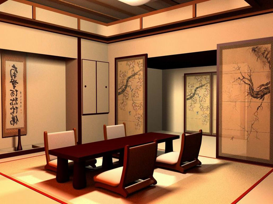 Mẫu phòng trà phong cách Nhật Bản