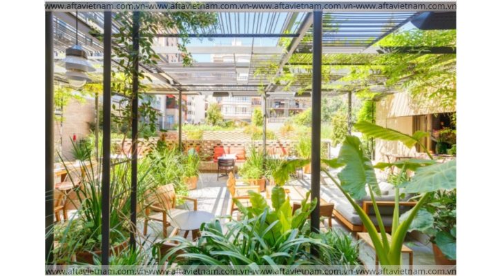 Mẫu cafe sân vườn