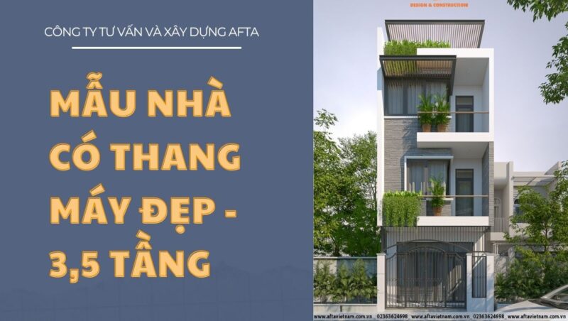 Thiết kế nhà phố có thang máy