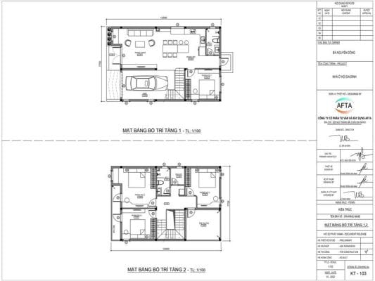thiết kế nhà 2 tầng đẹp