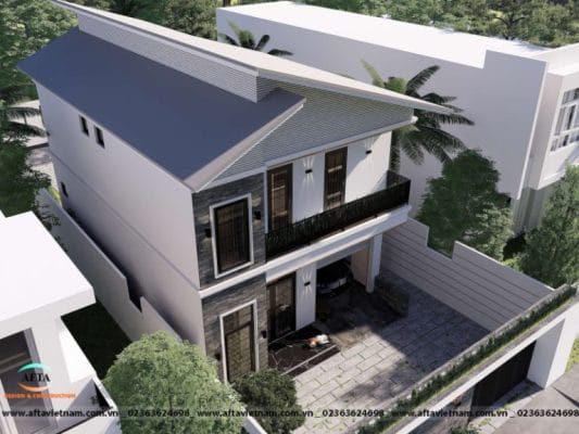 thiết kế nhà phố 2 tầng đẹp