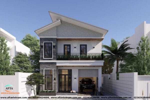 thiết kế nhà phố 2 tầng đẹp