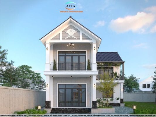 Thiết kế nhà 2 tầng ở nông thôn hiện đại đẹp nhất