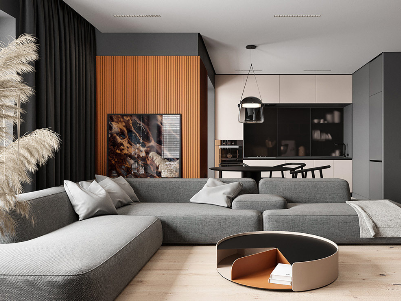 Thiết kế phòng khách theo phong cách hiện đại