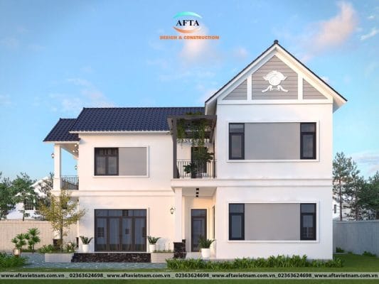 Thiết kế nhà 2 tầng nông thôn hiện đại đẹp nhất