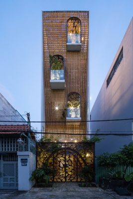 thiết kế nhà ống lệch tầng hiện đại