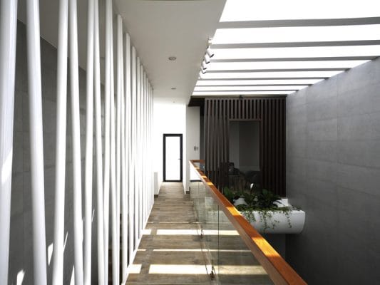 Mẫu nhà phố lệch tầng đẹp