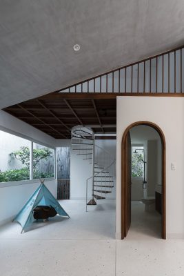 Nhà phố lệch tầng đẹp