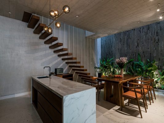 các mẫu nhà lệch tầng đẹp