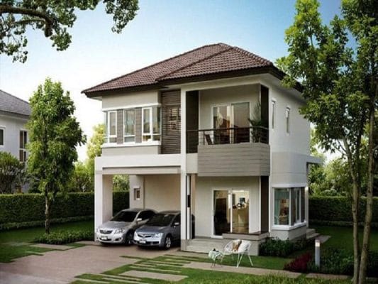 Thiết kế nhà 2 tầng nông thôn hiện đại đẹp nhất