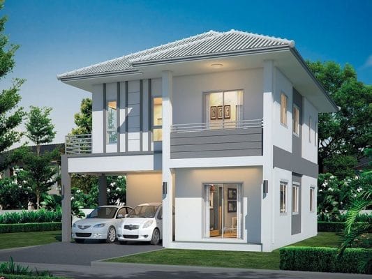 Thiết kế nhà 2 tầng nông thôn hiện đại đẹp nhất