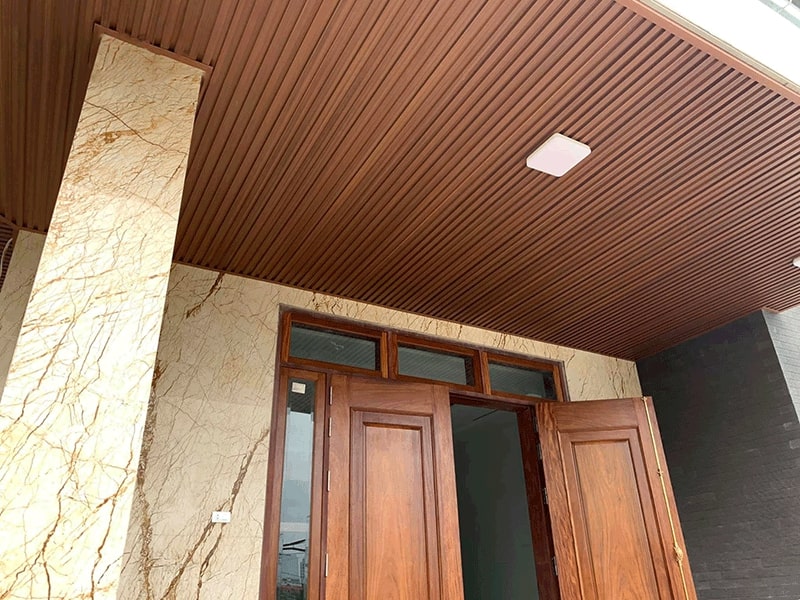 Thiết kế lam gỗ trần nhà