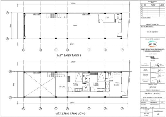 bản vẽ nhà trọ có gác lửng mới nhất