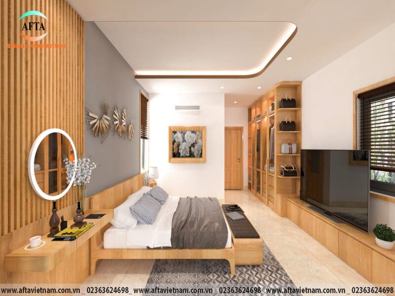 thiết kế nội thất phòng ngủ hiện đại nhà phố đà nẵng