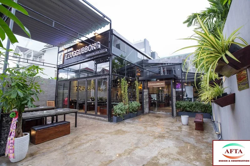 Mẫn nhà hàng từ thép tiền chế do AFTA thi công