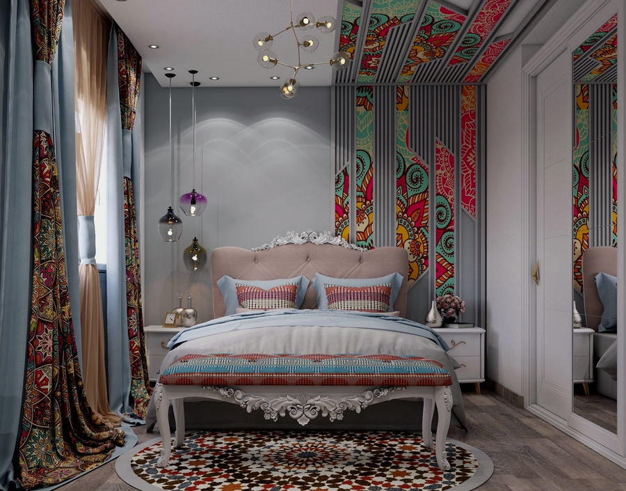 Phòng ngủ phong cách Bohemian:
