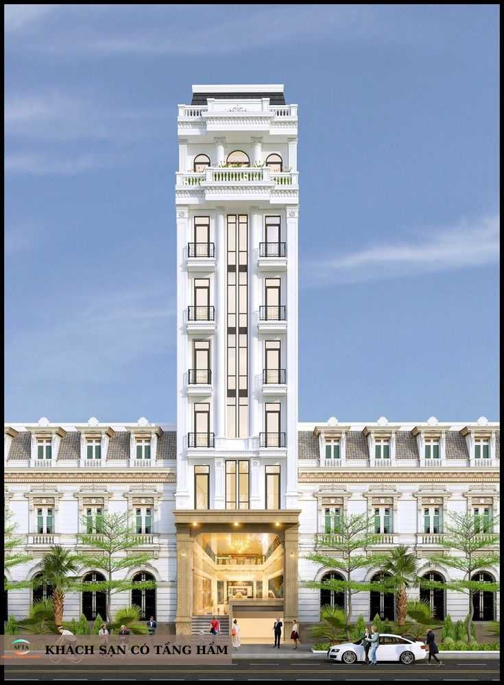 Thiết kế khách sạn có tầng hầm tại Đà Nẵng